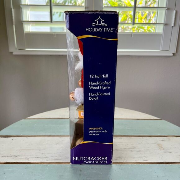 Holiday Time Santa Claus Nutcracker 12" Wooden Walmart Exclusive Christmas Decor - Picture 8 of 9